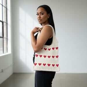 Small Vintage Open Shoulder Tote Bag